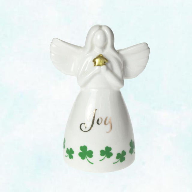AIS-138094 Parian China Irish Angel Decoration, 'Joy' Message Creative Irish gift