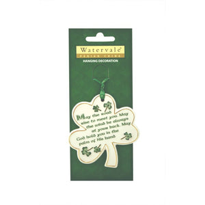 AIS-92334 Parian China Shamrock Shaped Christmas Ornament Creative Irish gift