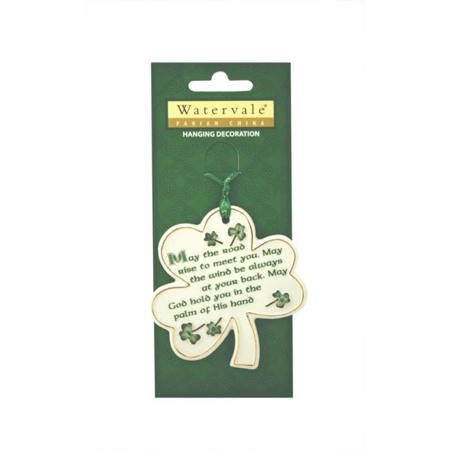 AIS-92334 Parian China Shamrock Shaped Christmas Ornament Creative Irish gift
