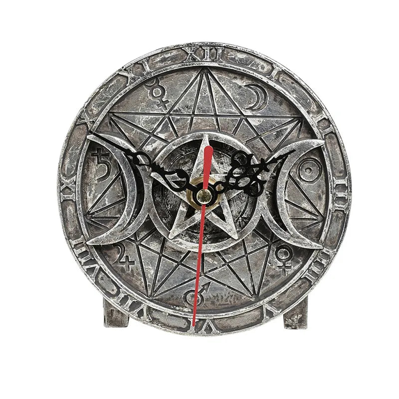 AOE-V88 Celtic Triple Moon Desk Clock  Creative Irish Gifts Front View

