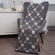 Celtic Novelty Pattern Wool Throw- Navy Lifestyle  Creative Irish Gifts