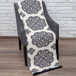 Celtic Spiral Wool Throw, Navy Lifestyle Creative Irish Gifts