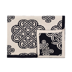 Celtic Spiral Wool Throw, Navy Studio Creative Irish Gifts