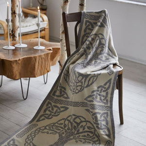 Tree of Life Trinity Knot Throw, Grey Creative Irish Gifts

