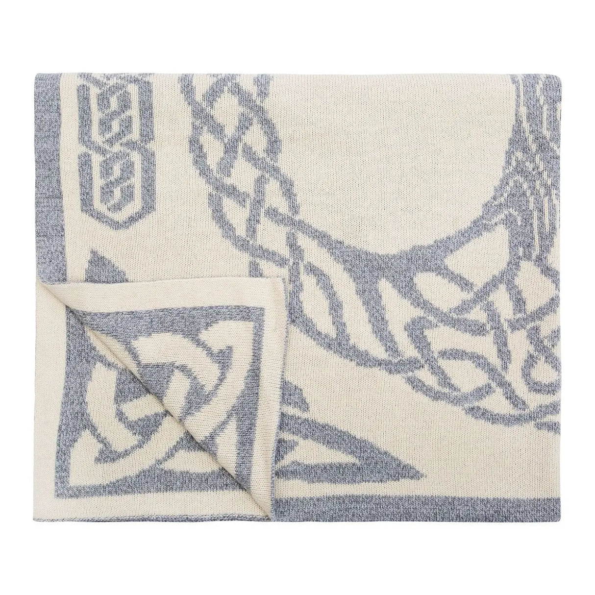 AWT317 AWT317Tree of Life Trinity Knot Throw, Grey Closely Creative Irish Gifts