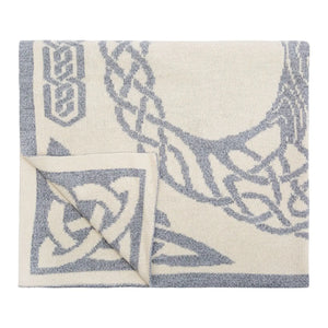 AWT317 AWT317Tree of Life Trinity Knot Throw, Grey Closely Creative Irish Gifts