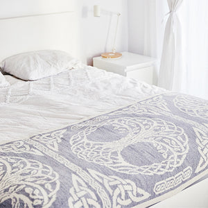 Tree of Life Trinity Knot Throw, Grey Creative Irish Gifts
