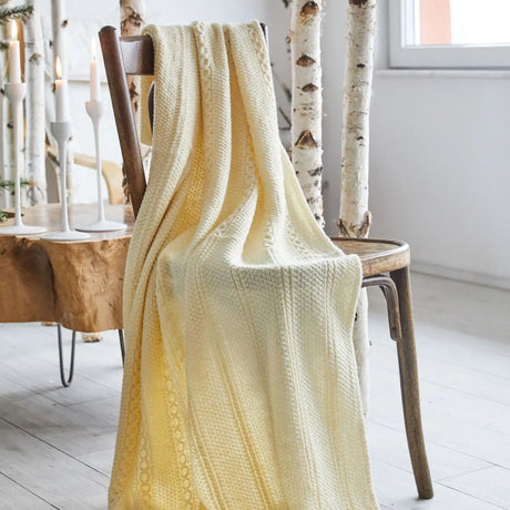 AWT908-300-OS Aran Knit Cable Throw Blanket Creative Irish Gifts