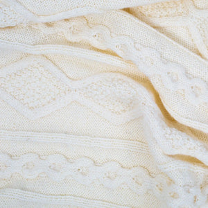 AWT909-300-OS Aran Knit Diamond Cable Throw Blanket Creative Irish Gifts
