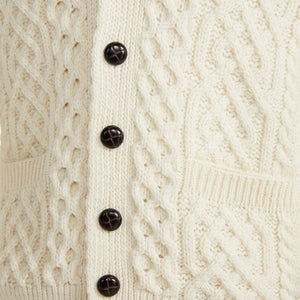 Men's Merino Shawl Collar Aran Cardigan