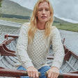Ladies' SuperSoft Merino Irish Crew Neck Sweater White Lifestyle Creative Irish Gifts