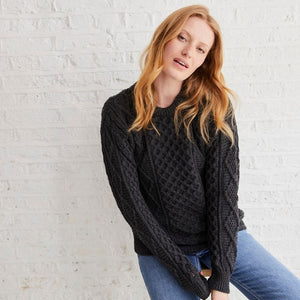 Ladies' SuperSoft Merino Irish Crew Neck Sweater Creative Irish Gifts