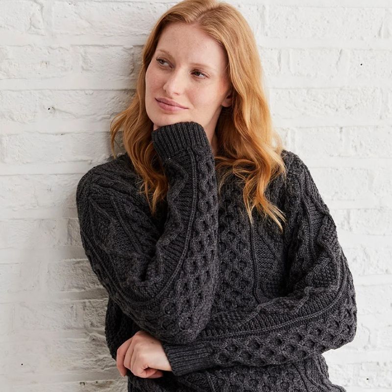 Ladies' SuperSoft Merino Irish Crew Neck Sweater Creative Irish Gifts