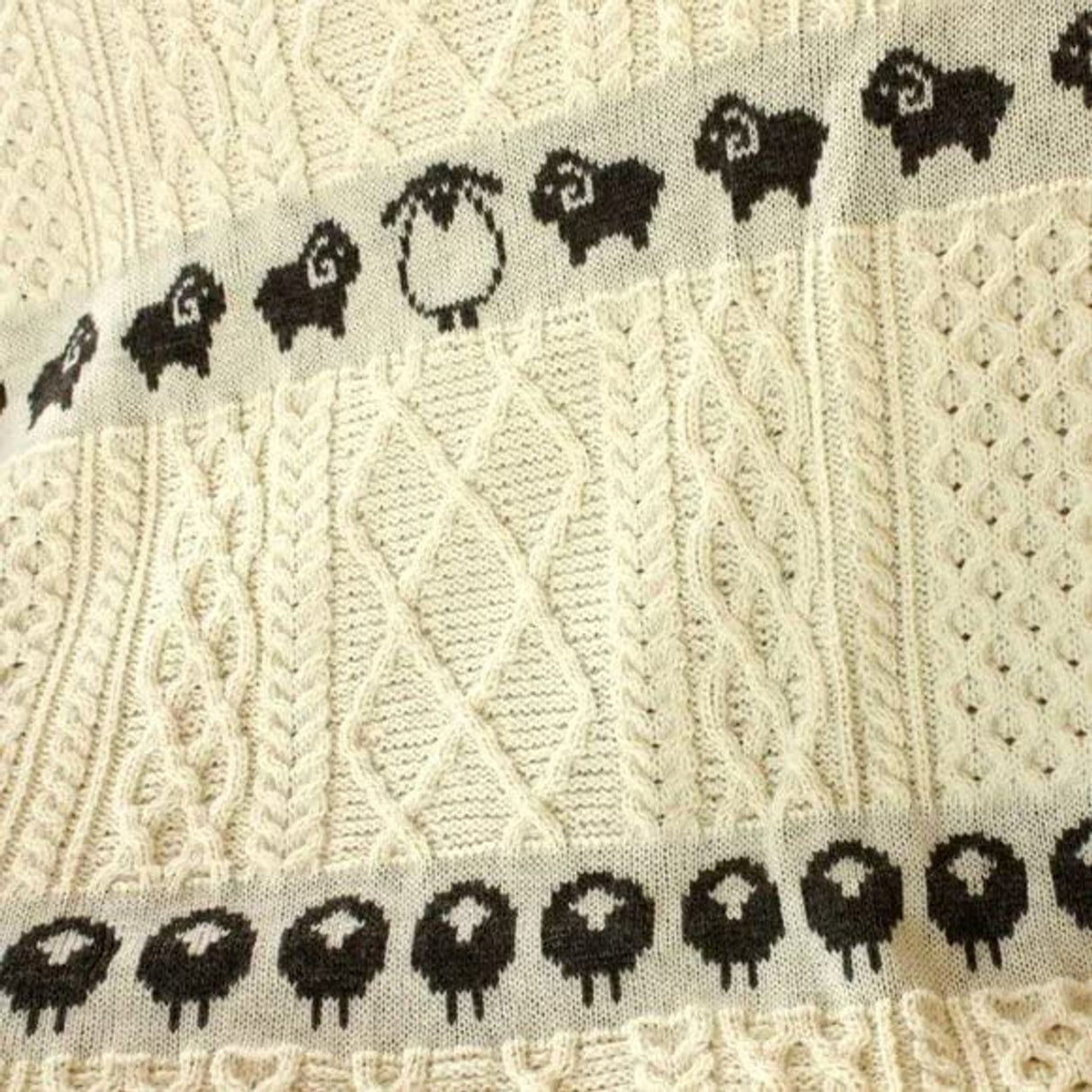 B288991-ONE Sheep Aran Wool Throw Creative Irish gift.com