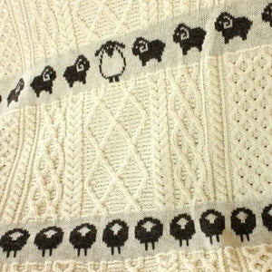 B288991-ONE Sheep Aran Wool Throw Creative Irish gift.com