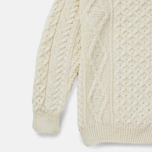 Men's Aran Crew Neck Fisherman Sweater