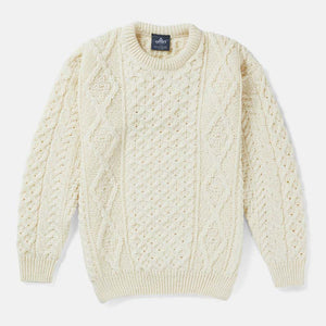 Men's Aran Crew Neck Fisherman Sweater