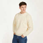 Men's Aran Crew Neck Fisherman Sweater