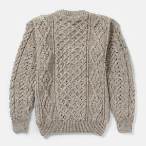 Ladies Aran Crew Neck Fisherman Sweater