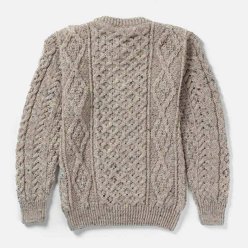 Men's Aran Crew Neck Fisherman Sweater