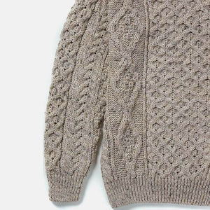 Men's Aran Crew Neck Fisherman Sweater