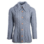 Aran Cable Knit Supersoft Merino Wool Cardigan