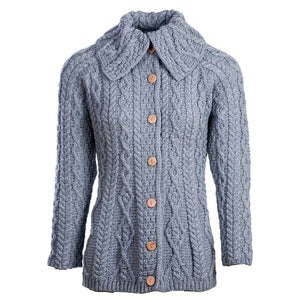 Aran Cable Knit Supersoft Merino Wool Cardigan