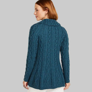 Aran Cable Knit Supersoft Merino Wool Cardigan