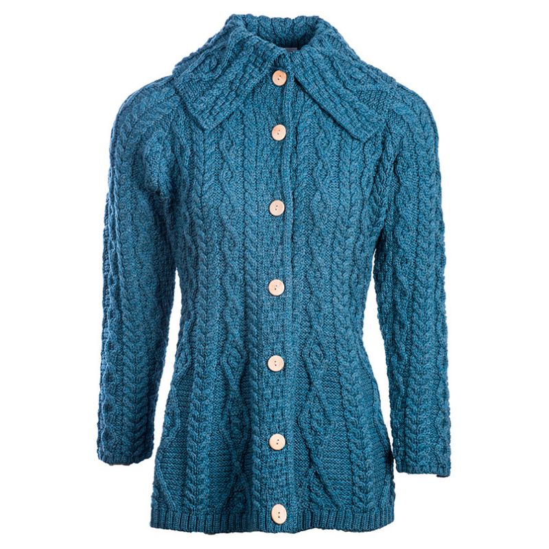 Aran Cable Knit Supersoft Merino Wool Cardigan