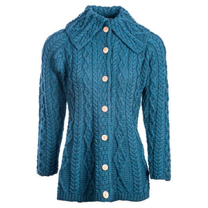 Aran Cable Knit Supersoft Merino Wool Cardigan