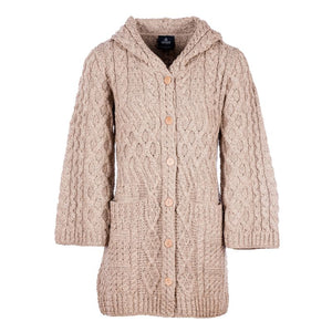 Patchwork Aran Knit Cardigan with Buttons Creative Irish Gifts