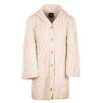 Patchwork Aran Knit Cardigan with Buttons Natural Creative Irish Gifts