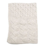 SuperSoft Merino Aran Patchwork Baby Blanket Otemeal Creative Irish Gift