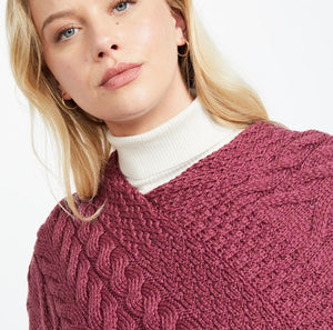Aran Knit Merino Wool Poncho Jam Creative Irish Gift