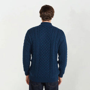 Fine Merino Wool Aran Half Zip Sweater Creative Irish Gifts