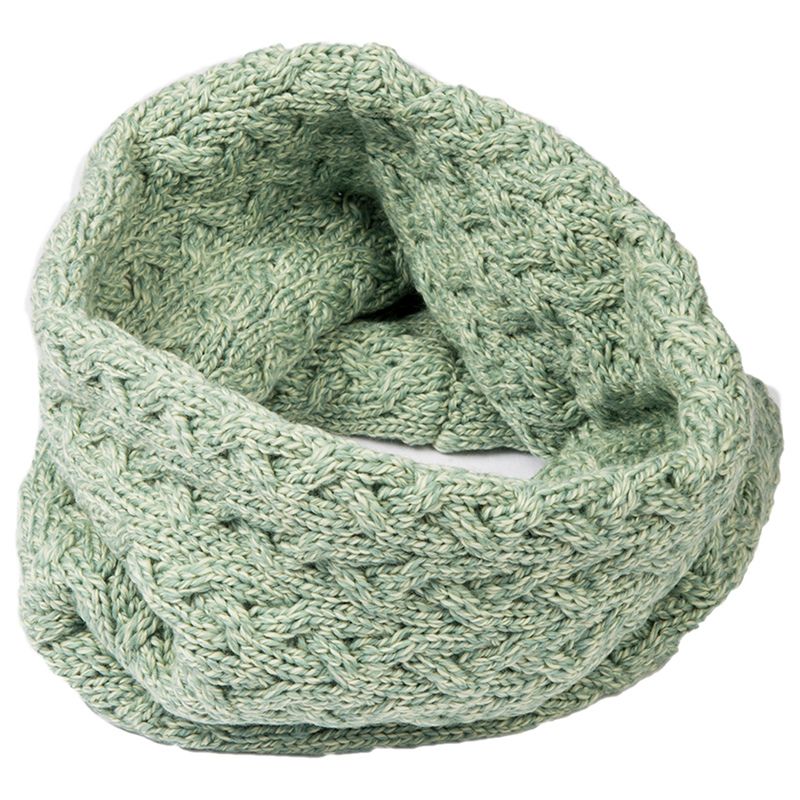 Aran Knit Infinity Scarf- Cream