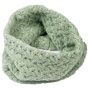 Aran Knit Infinity Scarf- Cream