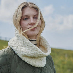 B859367-ONE Aran Knit Infinity Scarf- Cream Creative Irish Gifts
