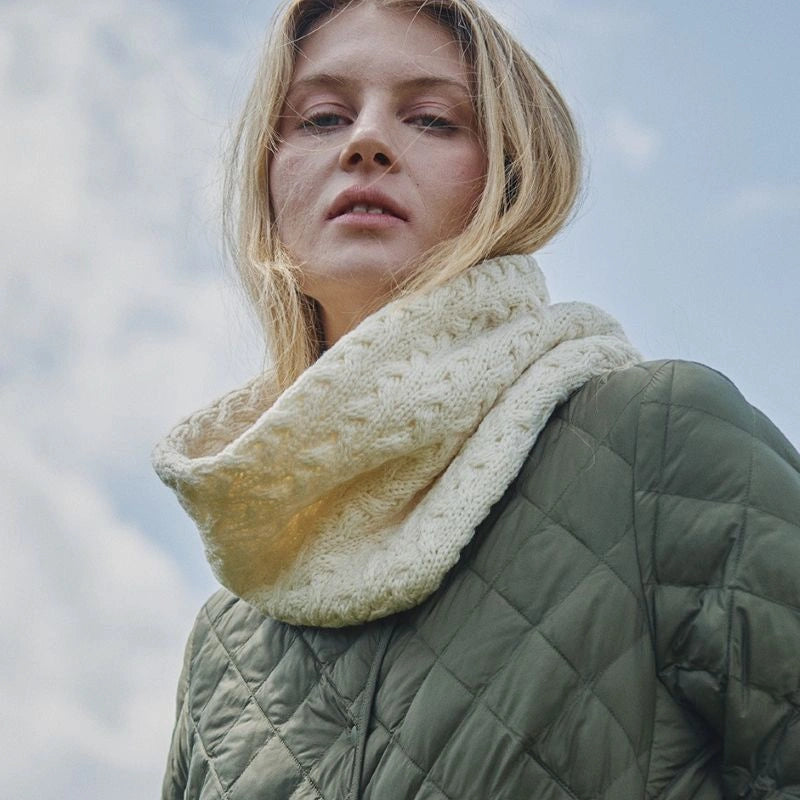 B859367-ONE Aran Knit Infinity Scarf- Cream Creative Irish Gifts
