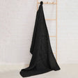 Aran Cable Knit Wool Blanket Charcoal Creative Irish Gift