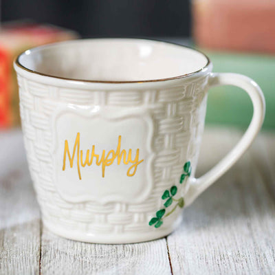 Personalized Belleek Shamrock Keepsake Cup - Creative Irish Gifts
