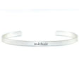 BIL-1843 Irish Engraved Mother Silver-Tone Bangle Creative Irish Gifts
