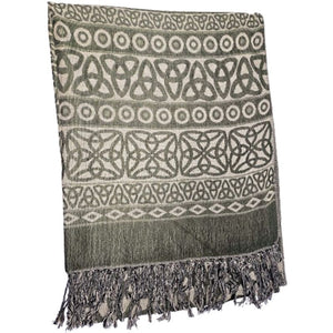 BIL-BH1401-2 Women's Trinity Knot Celtic Fringed Scarf Creative Irish Gifts
