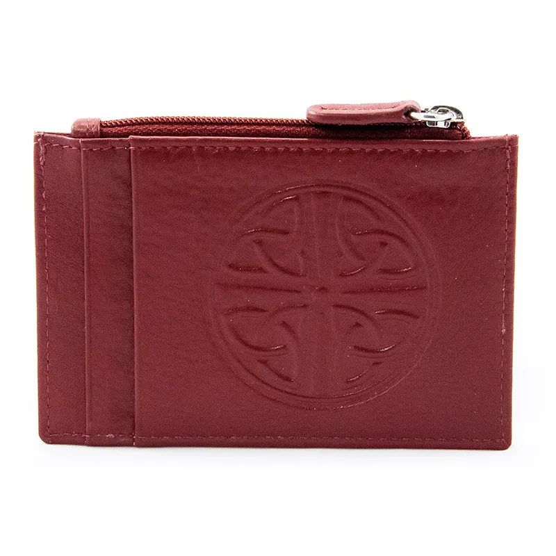 BIL-ID-Merlot Celtic Knot Leather ID Wallet Creative Irish Gifts
