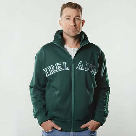 Irish Vintage Green Zip Up Hoodie Cretive Irish Gift