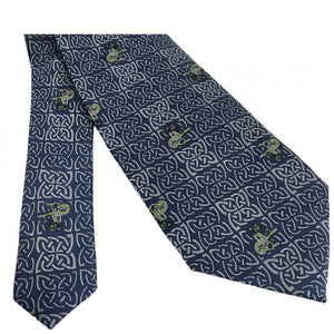 BK2002-OS Celtic Knotwork Silk Tie with Dog Motif Embroidery Creative Irish Gifts
