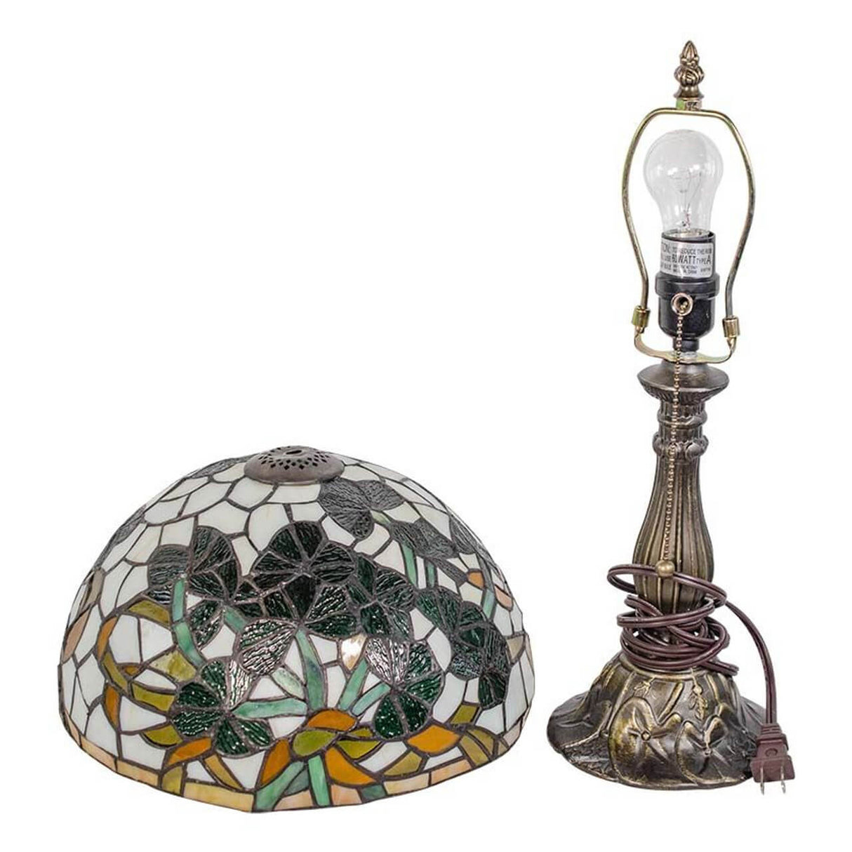 BOET-12071 Irish Shamrock Stained Glass Lamp Creative Irish gift