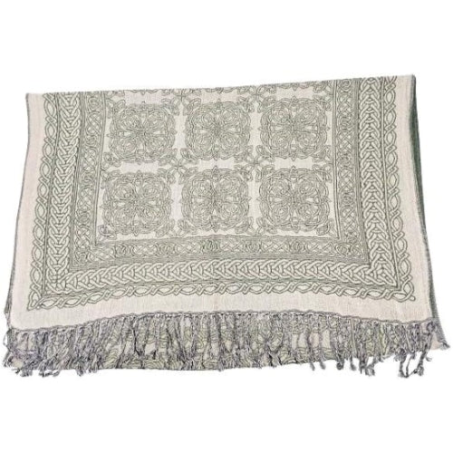 CA543 Celtic Knot Scarf with Fringe Details Creative Irish gift.com