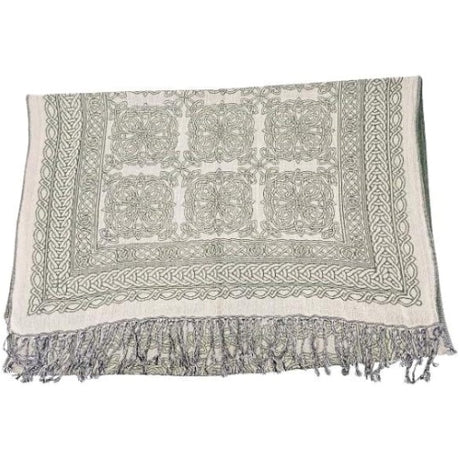 CA543 Celtic Knot Scarf with Fringe Details Creative Irish gift.com