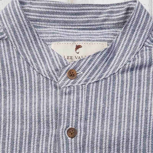 CA711-BLUMD Flannel Cotton Irish Grandfather Shirt with Stripes Creative Irish gift.com